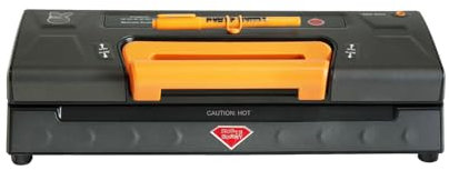 Precision Vacuum Sealer,120W Powerful 90Kpa Sealer For Food Storage,Household 8-in-1 Function,Easy Hand-Lock,Double Pump Vacuum Sealer Machine with Bags Storage, Built-in Cutter,Orange Color