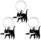 agogue 2 Stück Schlüsselanhänger Katze, Einzigartiges Design Süß Katze Schlüsselanhänger, Keychain Cute Lustig Katze Cute Keychain Cat Taschenanhänger Damen Ideal Für Den Täglichen Trag