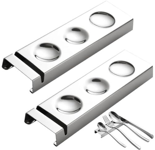 HiyyFloy Poggiaposate Supporto per Bacchette Cucchiaio Forchetta Poggiacoltello Portaposate in Acciaio Inossidabile 304 per Tavolo Pranzo Ristorante 'Hotel