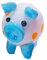 Uqezagpa Figura de cerdito de cristal colorida hecha a mano en miniatura para decoración del hogar y escritorio de oficina