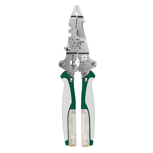 Wire Stripper Twister with Electricity Measurement Function, 13 in 1 Wire Stripping Pliers for Cutting and Pulling Wires, Cable Scissors with Voltage Test Pen for Scraping and Pressing
