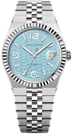 Specht & Söhne Miyota 8215 Herren-Armbanduhr, 36,5 mm, automatische mechanische Armbanduhr, Edelstahl, wasserdicht