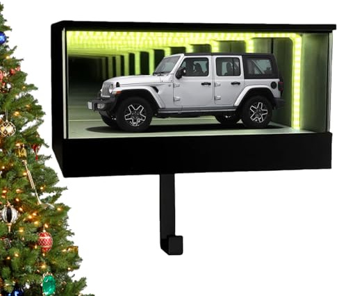 Yulokdwi Porte-Clés Design pour Mur | Porte-Clés Moderne et Stylé - Garage avec Miroir Infini et LED Blanc pour Camping-Car | Cadeau Noël Maison Entrée Style Ferme