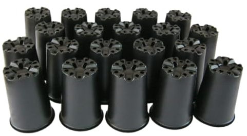 The Flowerpot Men 20 X 3L Deep Rose Economy Plastic Plant Pots.