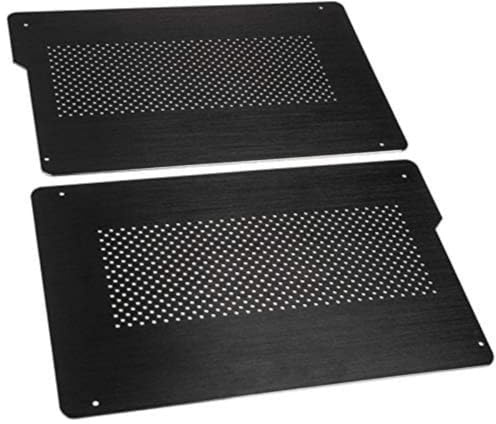 Raijintek Aluminium Gehäusewand für PC Ophion Mini-ITX mit Lüftungslöchern, Aluminium Seitenteil Austauschba, Schwarz
