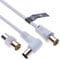 Câble Coaxial Koax D'antenne Mâle à Mâle Connecteur Koax HDTV TV Freebox Satellite Sat Décodeur Femelle Adaptateur (HDTV, Radio, DVB-T2, DVB-C, DVB-S) à Angle 90 degrés 3.0m