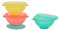 Badabulle Funcolors Bowls | 3 Bols avec Couvercles & 1 Ventouse Anti-Dérapante