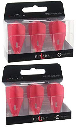 L-Style Dart Flights: L8 PRO Bullet - 2er Pack - für Soft Tip und Steel Tip Darts - Rot