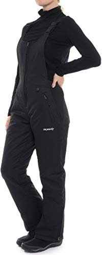 SkiGear Damen Essentielle Isolierte Latzhose Ski-Lätzchen, schwarz, 2X Tall