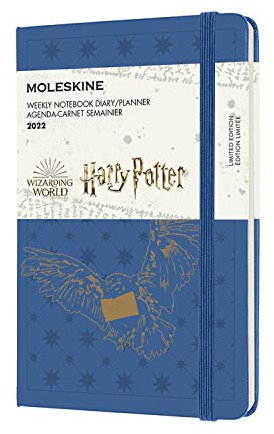 Moleskine Wochenplaner 2022, limitierter Sonderausgabe Harry Potter, 12 Monate Wochenplaner und Notizbuch, fester Einband, Format Pocket 9 x 14 cm, Farbe Scharlachrot, 144 Seiten
