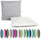 JACK 2-farbiges Wende Outdoor Lounge Kissen 45x45cm Dekokissen inkl. Füllung Wasserfest Sitzkissen Garten Stuhl Lotus Effekt, Farbe:Elfenbein - Grau