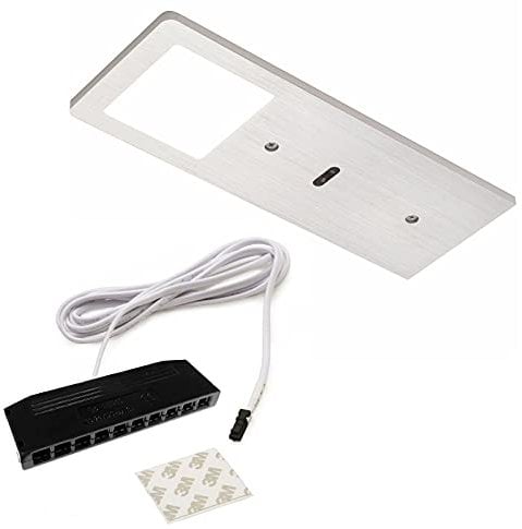 Domus Line LED Aluminium Unterbauleuchte FYN SE D-MOTION mit Sensor (190 x 70 mm, 12V, 5W, 2700–6000 K, Micro12, gebürstet) von SOTECH