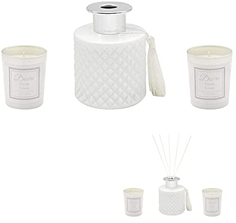 Desire LP47045 Fresh Linen Candle & Diffuser | For Adults | Multicolor Accessory