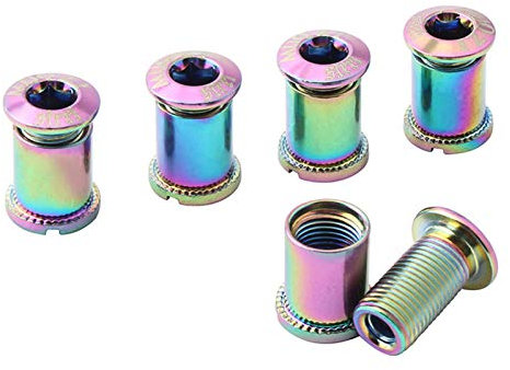 Faderr Tornillos de Plato de Bicicleta, 5 Piezas de Bicicleta Tornillos de Plato de Bicicleta, Tornillos de Plato de Plato de Bicicleta, Tornillos de Anillo de Cadena de manivela de Bicicleta