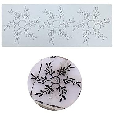 Molde de encaje de pastel, moldes de fondant de encaje, moldes de encaje de silicona para decoración de pasteles, 3 Agujeros Anillo Hoja