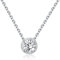 Qings Weiß Moissanite Halsketten April Zirkonia Stone Geburt Damenkette Edelsteinkette Persönichkeit Kristalle Silberketten Exquisit Jewellery Gift für Toechter Ehefrau Teenager
