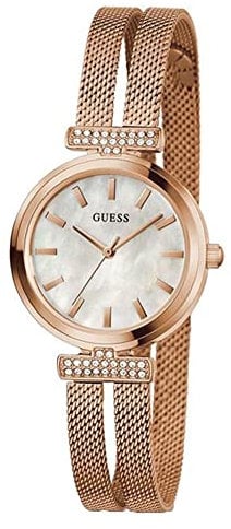 Womens 12 mm Array MOP Dial Steel Analog Watch - GW0471L3, Rose Gold