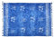 Pareo Sarong Strandtuch Damen - Wickelrock Strand - Handtuch Blickdicht als Wickeltuch oder Handtuchkleid und Wickelkleid Damen - Handarbeit aus Fair Trade Herstellung Batik Blau Meerestiere
