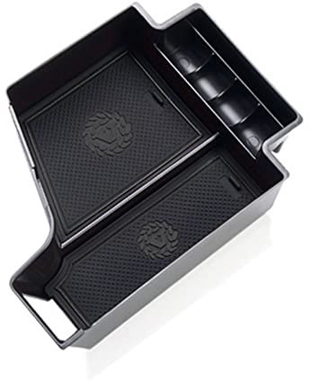 GAFAT Volv-o XC60 XC90 V60 S60 V90 S90 2017-2022 2023 - Caja de almacenamiento para consola central, organizador de apoyabrazos bandeja guantera, compatible con Volvo XC60 accesorios (negro)
