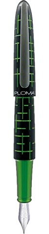 DIPLOMAT ELOX Füllfederhalter M/Handgefertigt/mit Geschenkbox/Füllhalter Füller Fountain Pen/Füllfederhalter/Farbe: Schwarz Grün, 1 Stück (1er Pack)