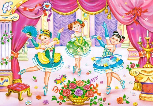 Puzzle 60 Teile - Ballerina - Ballett Tänzerin - Kinderpuzzle für Kinder - Mädchen Zirkus Ballerinas Prinzessin