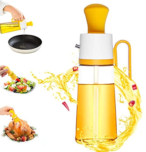 Botella de Aceite con Brocha de Silicona 3 en 1 Botella Dispensadora de Aceite de Oliva Aceitera con Pincel para Cocina Hornear Barbacoa