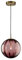 KCO Lighting Moderne Bunte Globus-Pendelleuchte, Zeitgenössisch, Klein, Goldfarben, Hängeleuchte für Kücheninsel, Mini-Glaskugel, Burgunderrot, 20 cm