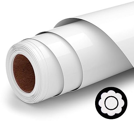 Ryebme Plotterfolie Textil Weiß, 3D Puff Vinylfolie Plotter 10 x 6FT Flexfolie Plotter Textil für Diy T-Shirt, Einfach Zu Schneiden für Stoff Zum Aufbügeln