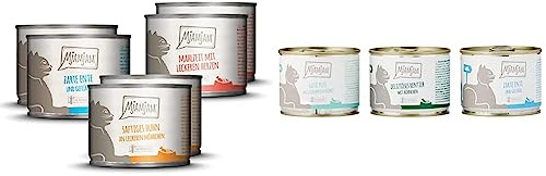 MjAMjAM - Premium Nassfutter für Katzen - Probierpaket, 6er Pack (6 x 200 g) & - Premium Nassfutter für Katzen - Mixpaket II - Wild & Kaninchen, Pute