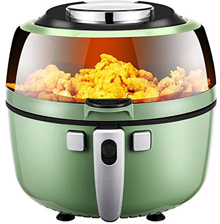 Freidora de aire 6. Capacidad de 5 litros Freidora de aire Hogar Automático Inteligente Sin aceite Sin humo Aire Energía Horno Reemplace la freidora profunda (Color : Green, Size : 6.5L) (Green 6.5L)