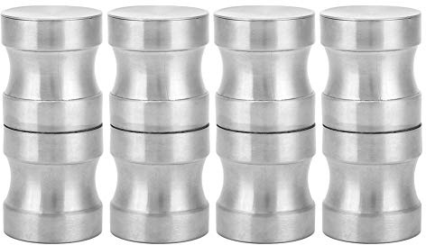 Tomotato 4 Stück Duschtürknopf, Edelstahl Duschtürgriffe Beidseitig, Duschtürgriffe Beidseitig Badezimmer Dusche Türknauf für Duschtür Glastüren Ersatz Hardware