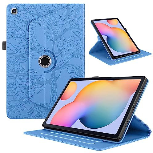TEDTIKJT Funda para Samsung Galaxy Tab A7 Lite 8.7 Pulgadas 2021 SM-T227/ T225/ T220 360°Carcasa Giratoria PU Cuero Flip Tablets Protectora Case Stand Función Cover Samsung Galaxy Tab A7 Lite,Azul