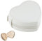Travel Jewellery Box Small Jewelry Boxes - Heart Shape Portable Organizer PU Leather Mini Jewelry Storage Case for Rings Earrings Necklace Bracelets for Women Girls White50