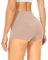 TNNZEET Radlerhose Damen Hohe Taille Shorts Bauchweg Kurze Sporthose Hotpants für Yoga Gym (Beige,XS)