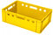BirnePower Fleischerkiste Fleischkiste Eurofleischerkiste E2 Stapelkiste Kiste Farbe Gelb Eurobox Lagerkiste Metzgerkiste Box 60x40x20 cm (2)