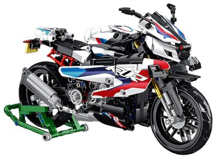 DAHONPA BMW Technic Motorbike 1000 RR Model Building Blocks Set, 912 Pieces MOC Build and Display Motorcycle Toys Gift for Kids and Adults