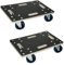 ECD Germany 2er Set Transportroller 35x50 cm bis 800 kg Siebdruckplatte, PP-Räder, Transporthilfe für Umzug, Rollbrett Möbelroller Möbel-Transport Möbelhund Rollwagen Roller Transporter Transportwagen