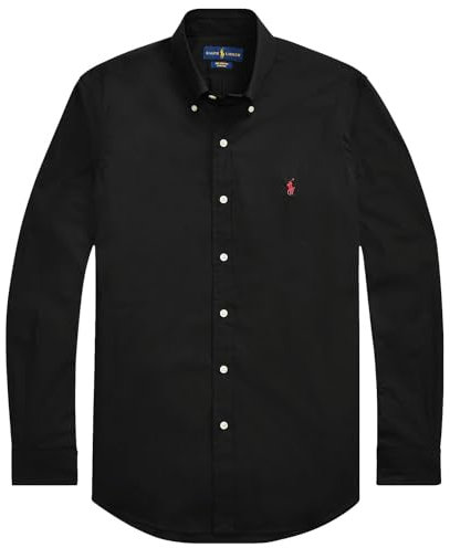 POLO RALPH LAUREN Herren Classic Fit Popeline Sport Shirt, Ralph Lauren Black, L