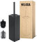 Wiloga Klobürste Silikon Schwarz Rostfreies Metall - WC Bürste mit Halter & Spritzschutz - Hochwertige Aluminium Toilettenbürste Schwarz - Antibakteriell klobürste Silikon