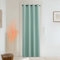 PONY DANCE Eyelet Light Green Curtain - Thermal Insulated Bedroom Window Curtain & Drape Home Decor Solid Draperies Sun Blocking, Energy Saving, Wide 52 inch by Drop 84 inch, 1 Panel