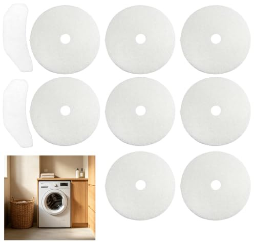10Pcs Tumble Dryer Filter 8 Round Lint Filter 2 Air Intake Filters for Bush | Cloth Exhaust Filter for Bush DHB7VTDW DHB7VTDB TD3CNBW TD3CNBB TDV7NBB TDV7NBW, Lint Filter Replacement for Clothes Dryers