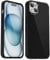 Svanove for iPhone 15 Plus Case Silicone, Glossy Soft Rubber Gel Jelly Cute Protective Plastic Simple Plain Phone Case Cover for Women Girl, Slim Thin Flexible Shockproof TPU, Black