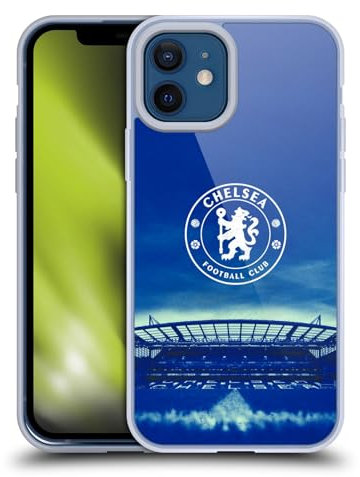 Head Case Designs Officially Licensed Chelsea Football Club Logo Retro Kit and Stadium Soft Gel Case Compatible With Apple iPhone 12 / iPhone 12 Pro
