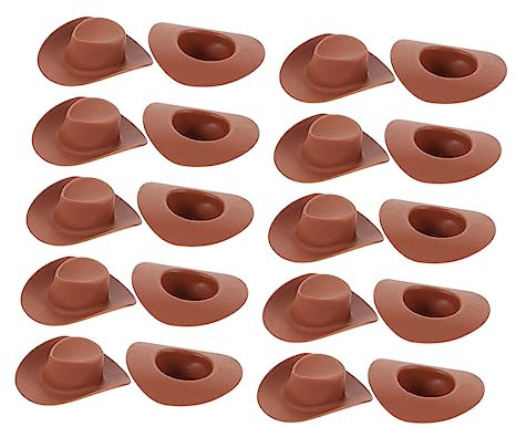 ORFOFE Miniatur-cowboyhut Im 40er-Set Hüte Zum Basteln Kunststoffmaterial Zur Dekoration