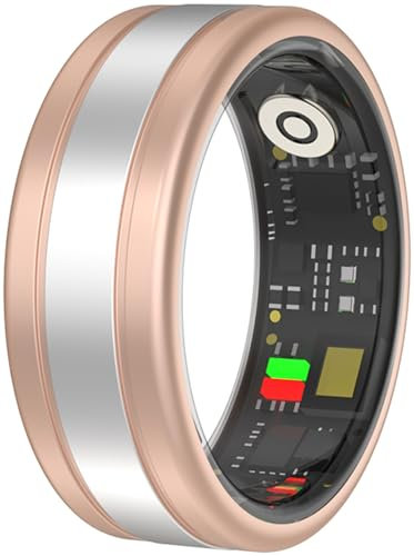 Smart Ring Android iOS Schrittzähler Smartringe für Herren Smartringe für Damen Rosegold Silber Fitness Ring Pulsmesser Sleep Tracker Aktivitätstracker Smartring Gestensteuerung Fitness Tracker Ring
