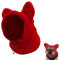 Hund WintermüTze,HundemüTze Winter,Haustier Pompon StrickmüTzebaumwollstrickmüTze FüR Haustiere, Freie GrößE, SüßE StrickmüTze Mit Ohren FüR Kleine Hunde, GroßE Hunde Und Katzen (Rot 2)
