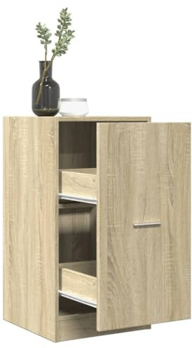 Tidyard Apothekerschrank Medizinschrank Medikamentenschrank Arzneischrank Apotheker- und Medikamenten-Schrank Tabletten-Aufbewahrung Sonoma-Eiche 40x41x77,5 cm Holzwerkstoff