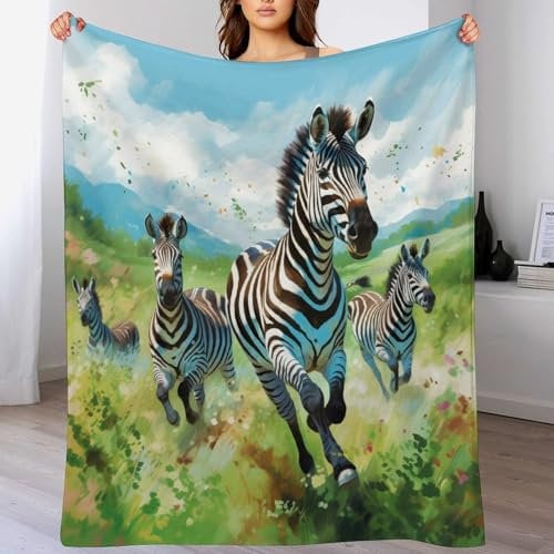 AAPZY Zebra Blanket Weiche Flannel Fleece Decke Für Kinder Und Erwachsener, Vier Jahreszeiten Wohndecke Für Bett/Couch （180×200cm）