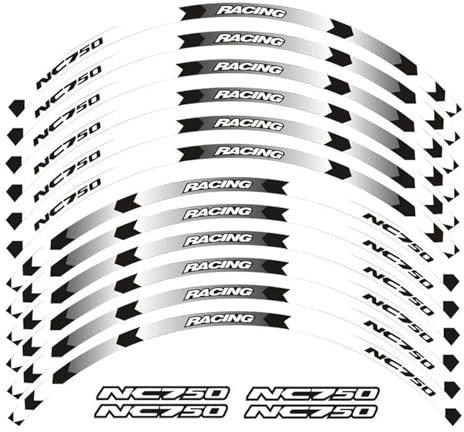 KOHLLS Motorrad Rad Reifen Felge Aufkleber 17 Zoll Rad Für NC700 NC750 S X Felgenaufkleber(J)