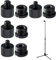 8 Pieces Mic Stand Adapter Camera Tripod Mic Stand Adapter Set 5/8 Female to 1/4 Male, 5/8 Female to 3/8 Male,1/4 Female to 5/8 Male,3/8 Female to 5/8 Male Screw Adapter Thread Adapters